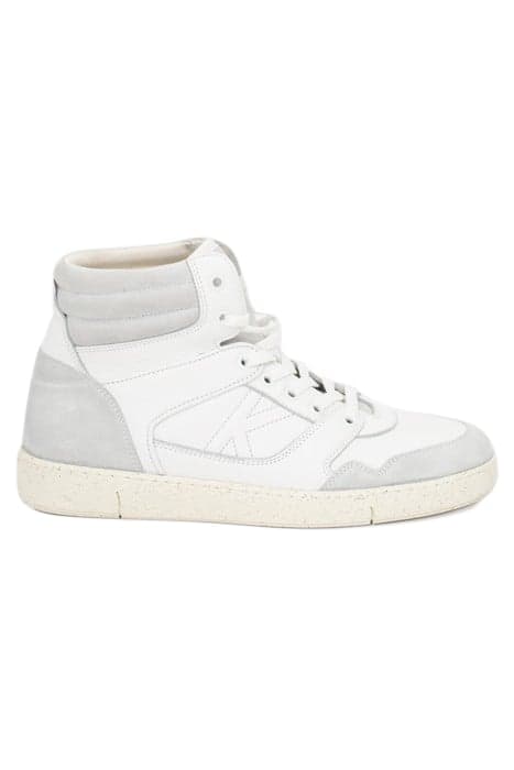 WHITE SUEDE LEATHER MIX HIGH-TOP TRAINERS by IKKS