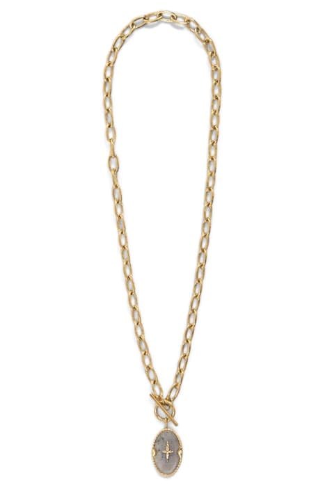 MEDALLION CHAIN NECKLACE WITH CROSS by IKKS