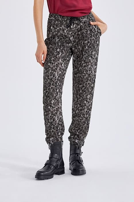 GREY RECYCLED LEOPARD ROCK PRINT JOGGERS by IKKS