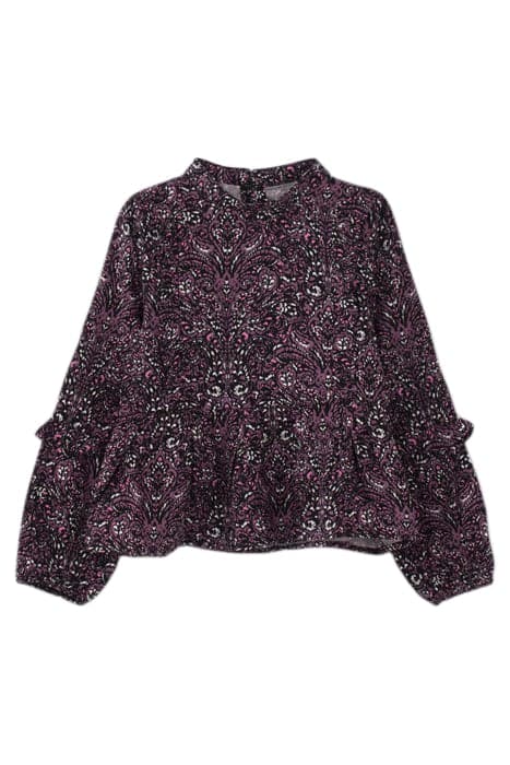 GIRLS’ PINK PAISLEY PRINT LENZING™ ECOVERO™ BLOUSE by IKKS