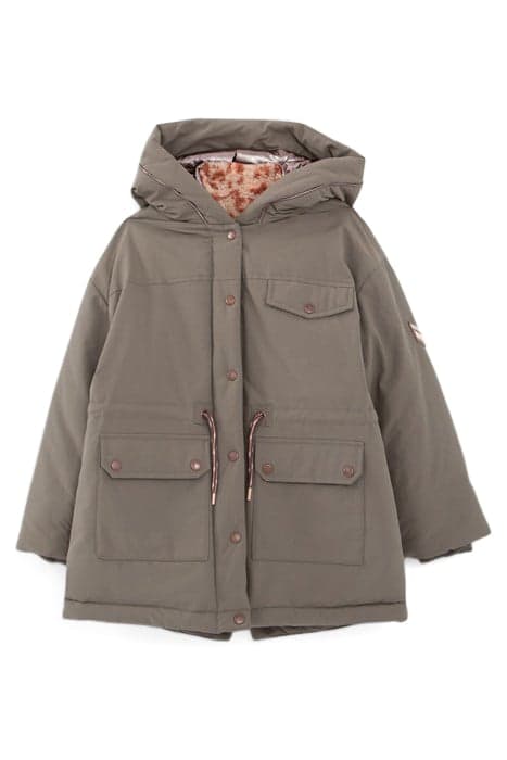 GIRLS’ 3-IN-1 KHAKI FURRY PARKA AND REVERSIBLE JACKET by IKKS