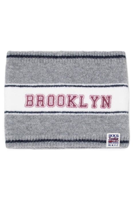 BOYS’ GREY SLOGAN JACQUARD KNIT SNOOD by IKKS