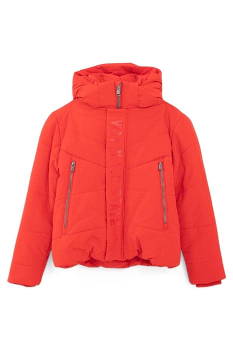 BOYS’ RED PADDED JACKET WITH TONE-ON-TONE MARKING by IKKS