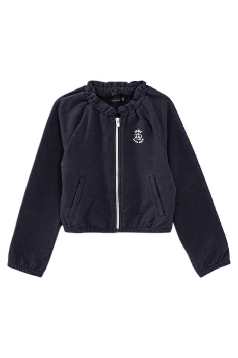 GIRLS’ NAVY CARDIGAN WITH ELASTICATED COLLAR by IKKS