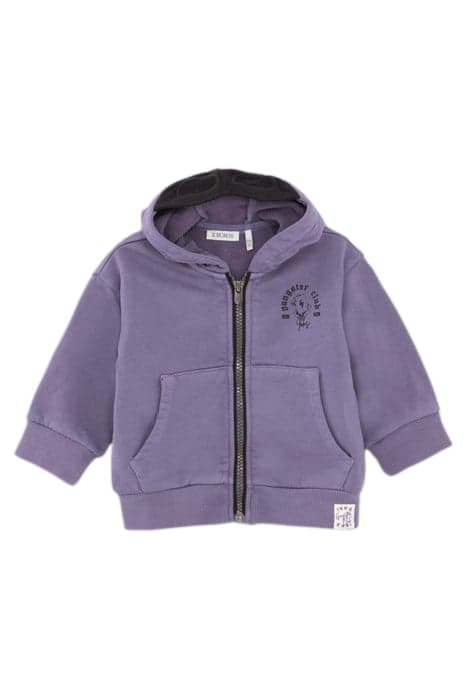 BABY BOYS’ VIOLET HOODED CARDIGAN WITH PRINT ON BACK by IKKS