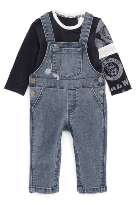 BABY BOYS’ DENIM DUNGAREES & T-SHIRT OUTFIT by IKKS