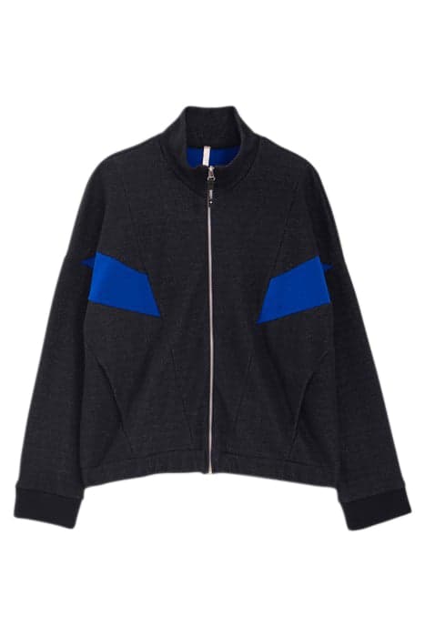 BLACK/SAPPHIRE BLUE TWO-SIDED JACKET by ICODE