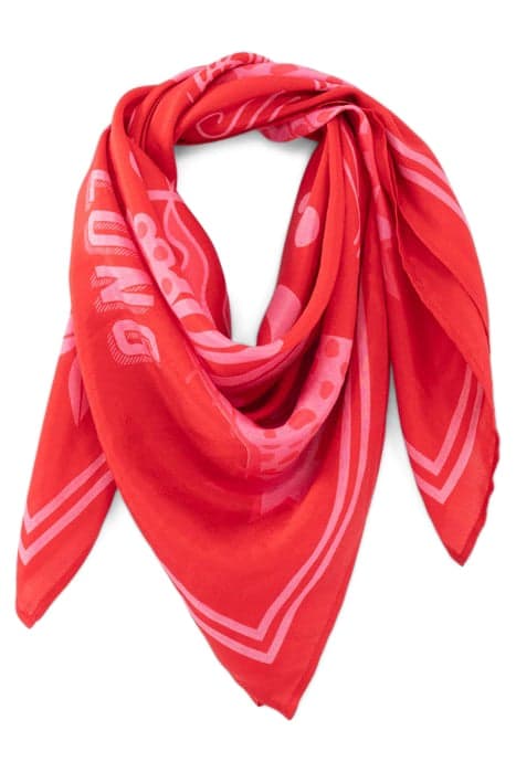 FLASH PINK ROCK MOTIF SCARF by ICODE