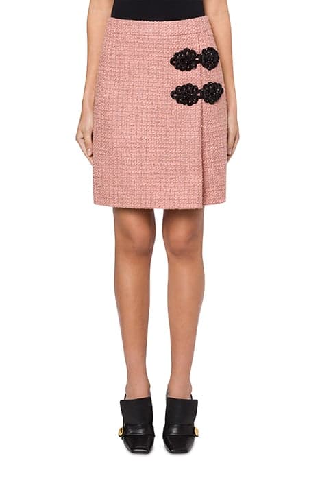 WOVEN SKIRT WITH TOGGLES PINK by Moschino