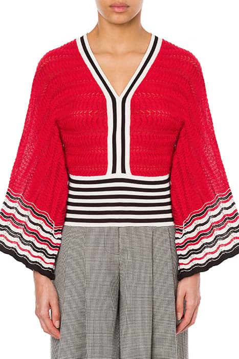 STRETCH VISCOSE SWEATER RED by Moschino