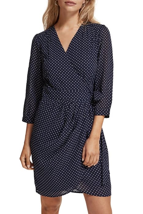 MINI WRAP DRESS POLKA NAVY BLUE by Scotch & Soda