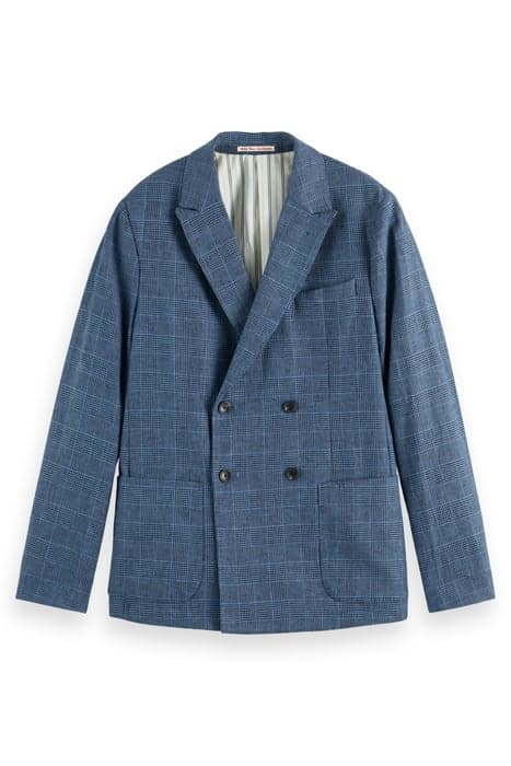 DOUBLE-BREASTED CHECK BLAZER BLUE CHECK by Scotch & Soda