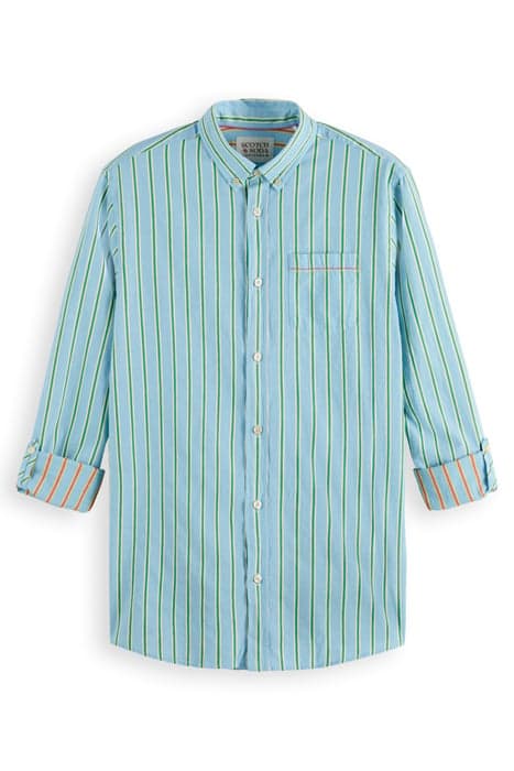 DOBBY STRIPE ROLL UP SLEEVES BLUE STRIPE by Scotch & Soda