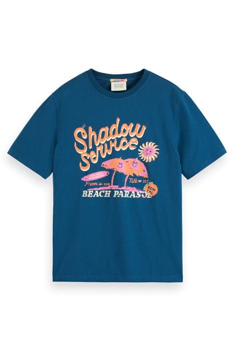 FRONT ARTWORK T-SHIRT HARBOUR TEAL by Scotch & Soda