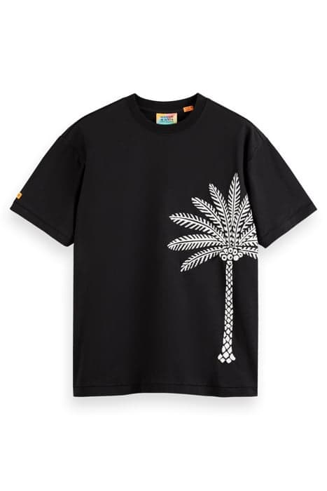 PALM TREE EMBROIDERY T-SHIRT BLACK by Scotch & Soda