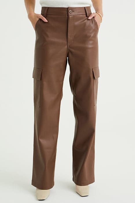 TROUSER CINNAMON BROWN by WE Fashion