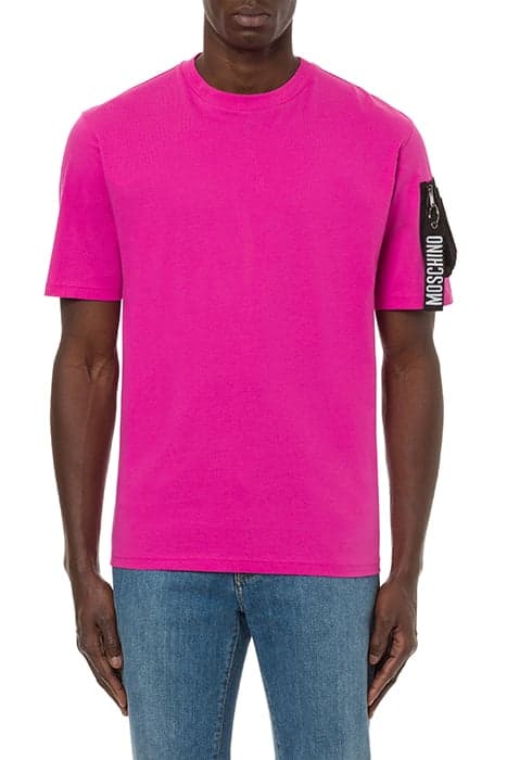 MOSCHINO LOGO JERSEY T-SHIRT PINK by Moschino