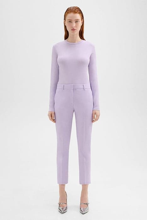 TREECA PANT IN GOOD WOOL LILAC SKY by THEORY