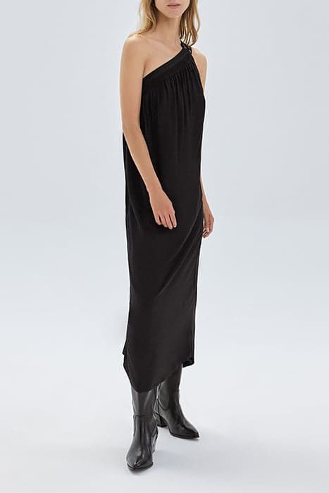 PURE EDITION- BLACK LONG ASYMMETRIC DRESS BLACK by IKKS