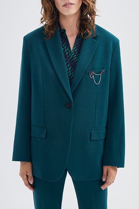 DUCK GREEN SUIT JACKET WITH PIN BADGE GREEN by IKKS