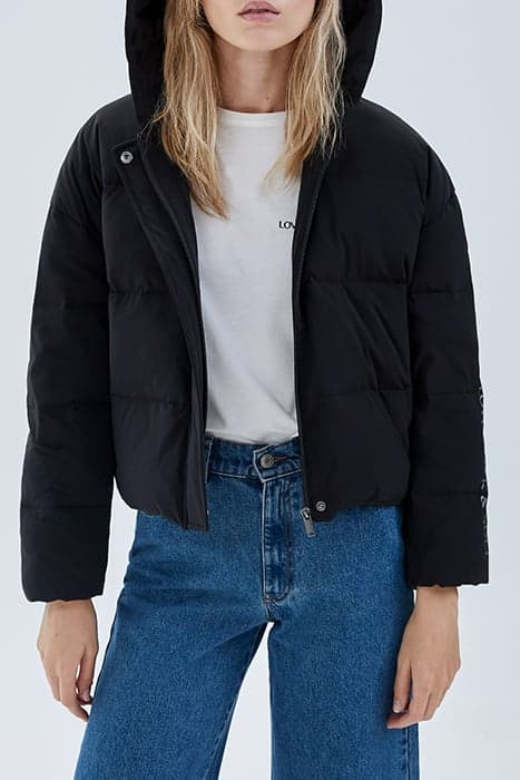 BLACK OVERSIZE SHORT PADDED JACKET BLACK by IKKS