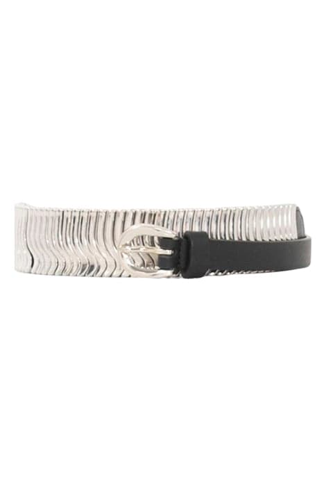 PURE EDITION- BLACK LEATHER BELT, METAL BRACELETS BLACK by IKKS