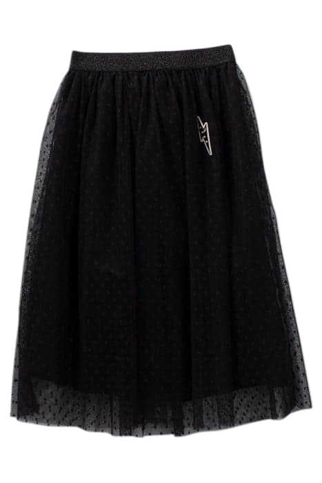 GIRLS’ BLACK DOTTED SWISS TULLE MIDI SKIRT BLACK by IKKS