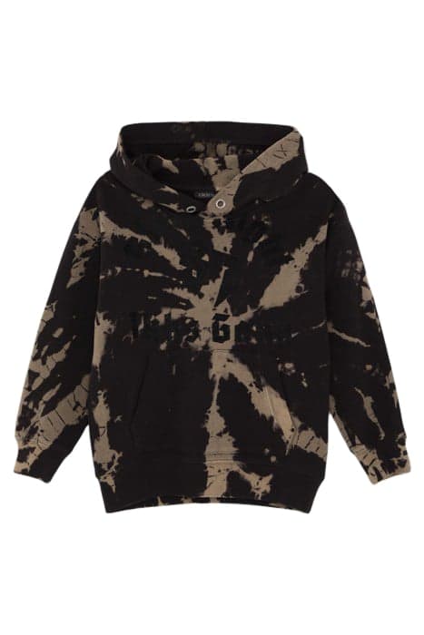 BOYS’ MOCHA ALL-OVER TIE-DYE SWEATSHIRT FABRIC HOODIE TIE AN by IKKS