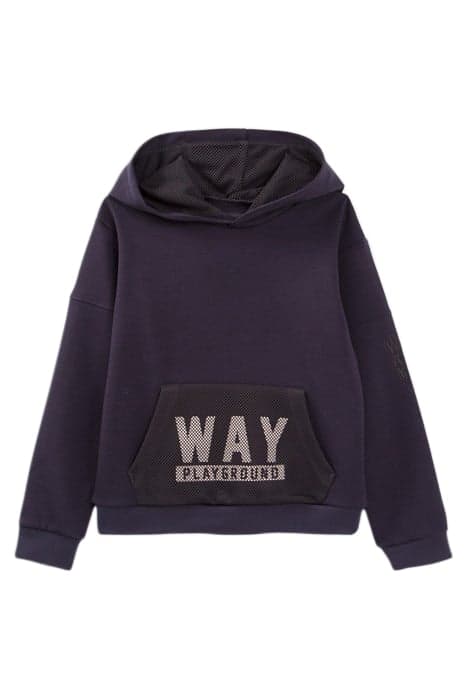 BOYS’ NAVY HOODIE WITH MESH DETAILS NAVY by IKKS