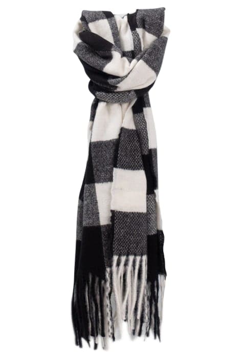 GIRLS’ BLACK CHECK FRINGED SCARF BLACK by IKKS