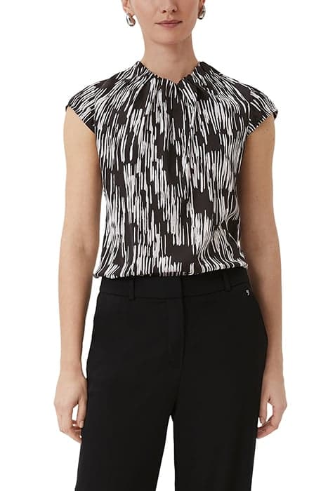 COMMA BLOUSES GREY/BLACK by Comma