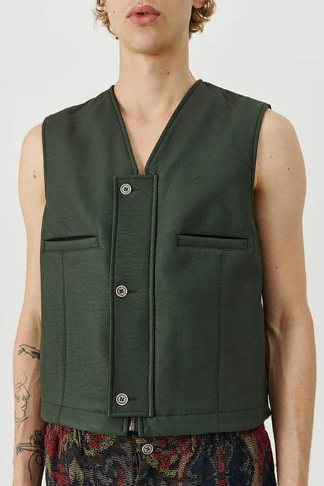 BEN VEST DARK GREEN by Soulland