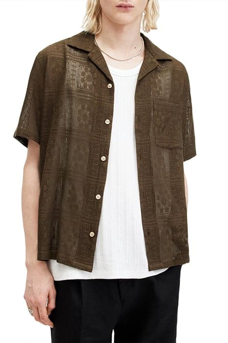 CALETA SS SHIRT WOODLAND BROWN by AllSaints