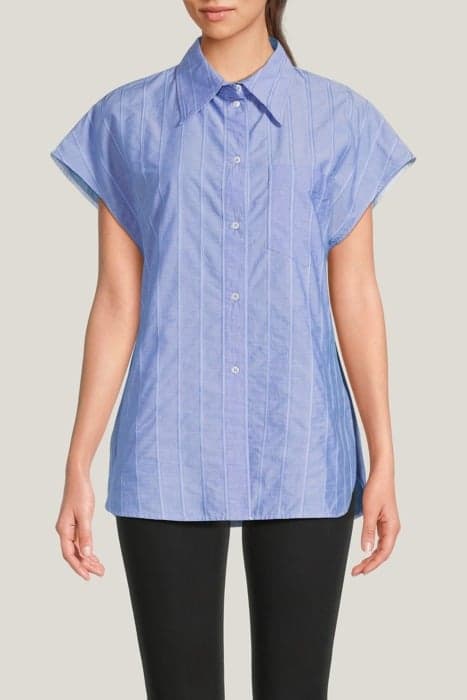 SHORT SLEEVED TOP BLUE by Sandro