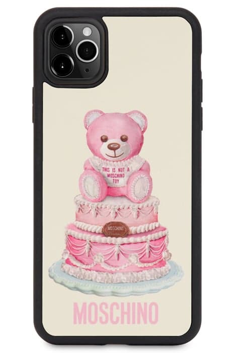 CAKE TEDDY BEAR IPHONE XI PRO MAX COVER WHITE by Moschino