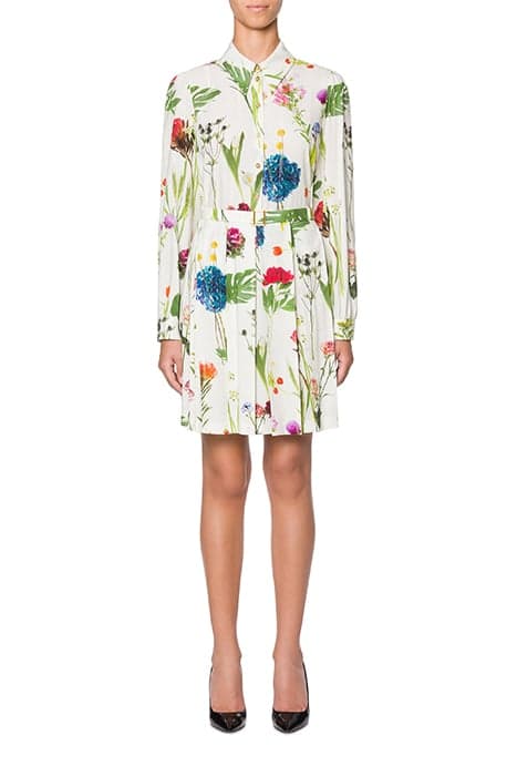 BOTANIC PRINT VISCOSE DRESS WHITE by Moschino