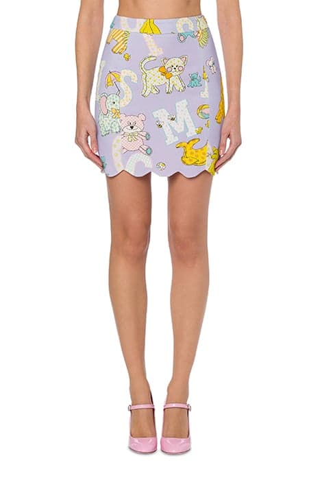 CIRCUS LOGO CADY MINISKIRT PURPLE by Moschino