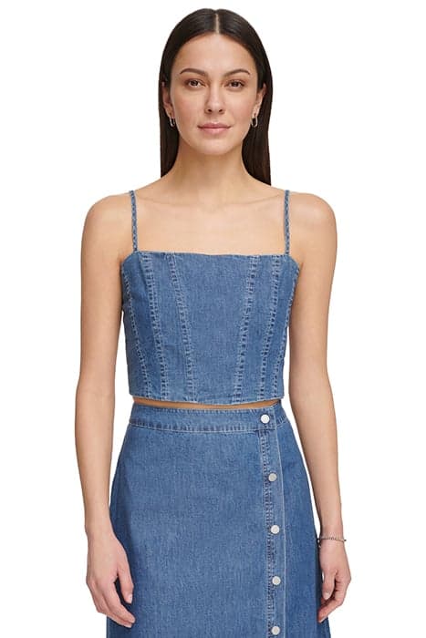 S/L DENIM CROP TOP BAYSIDE by DKNY