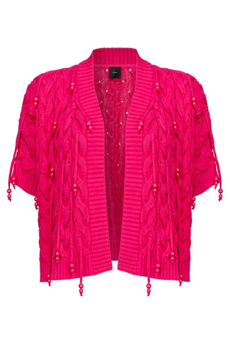 ARGILLA PONCHO MIX TRECCE E FETTUCCE RASPBERRY RED by PINKO