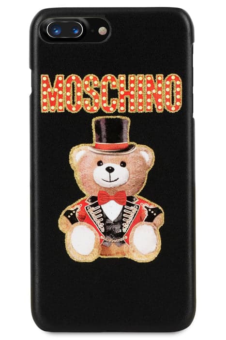 IPHONE 8 PLUS COVER WITH CIRCUS TEDDY BLACK by Moschino