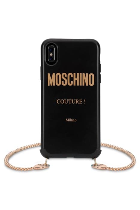 MOSCHINO COUTURE IPHONE X / XS COVER WITH CHAIN BLACK by Moschino