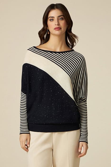 Combo sweater with tiny sequins by Oltre