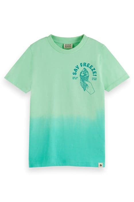 GARMENT-DYED T-SHIRT TROPICAL MINT by Scotch & Soda