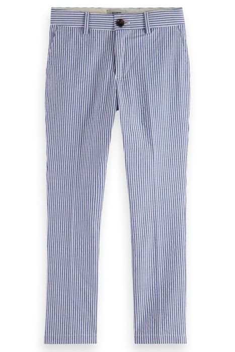 REGULAR-SLIM-FIT- SEERSUCKER CHINO PANTS BLUE STRIPE by Scotch & Soda