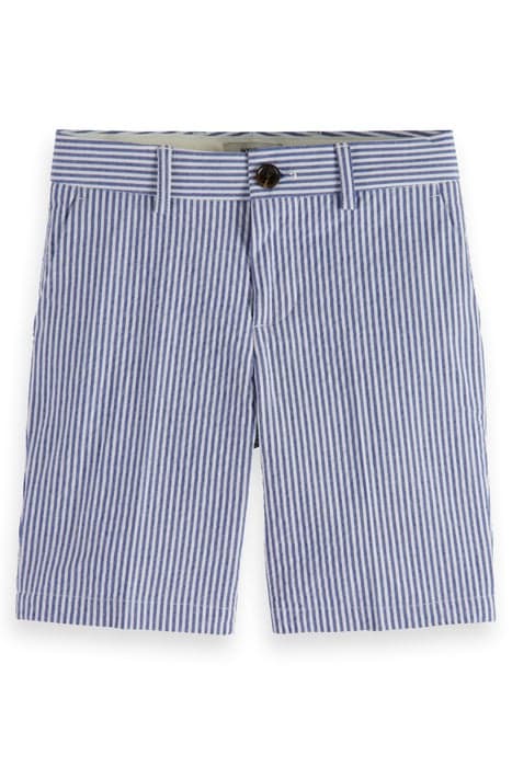 MID LENGTH - SEERSUCKER CHINO SHORTS BLUE STRIPE by Scotch & Soda