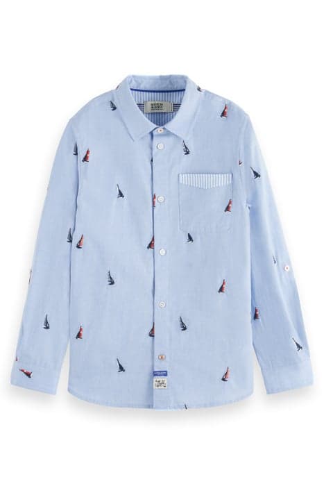 REGULAR-FIT - MINI ALL-OVER EMBROIDERY SHIRT MINI SAIL BOATS by Scotch & Soda