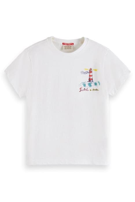 RELAXED-FIT ARTWORK T-SHIRT WHITE by Scotch & Soda