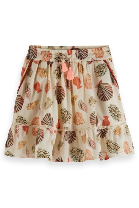 ALL-OVER PRINTED POM POM TAPE SKIRT SHELLS by Scotch & Soda