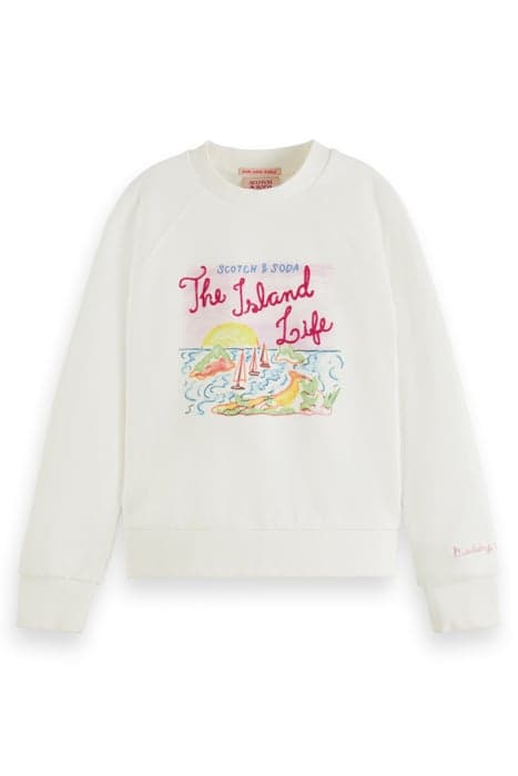 RELAXED-FIT SWEATSHIRT OFF WHITE by Scotch & Soda