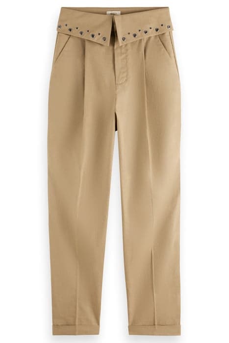 LILY WAIST FLAP LINEN PANT LIGHT ARMY by Scotch & Soda